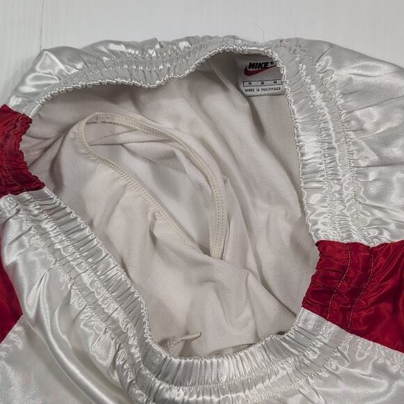 Nike 90s Super Rare Vintage America Satin Nylon Soccer Shorts White Black M - Picture 5 of 14